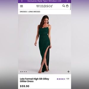 Very beautiful emerald green formal dress.